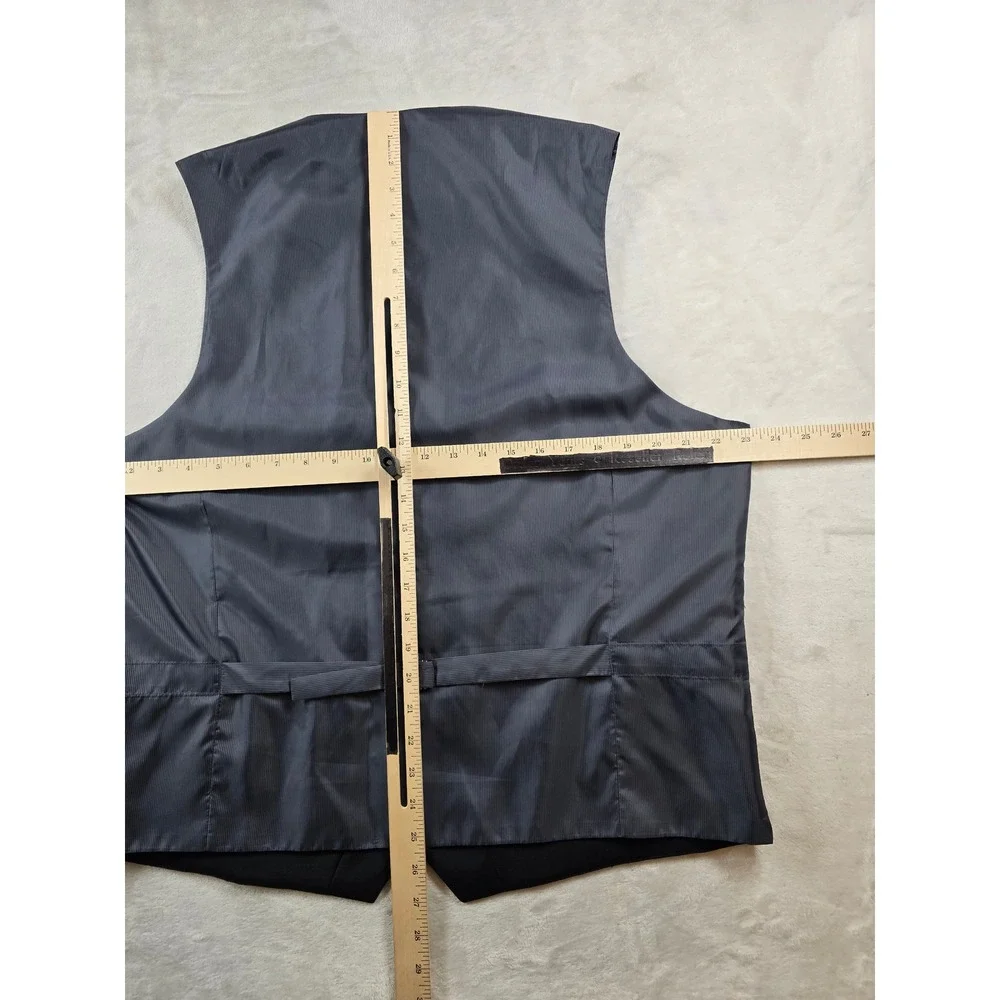JoS A Bank Suit Vest Mens 2XL Black Wool Blend Formal 1905 Collection Waistcoat